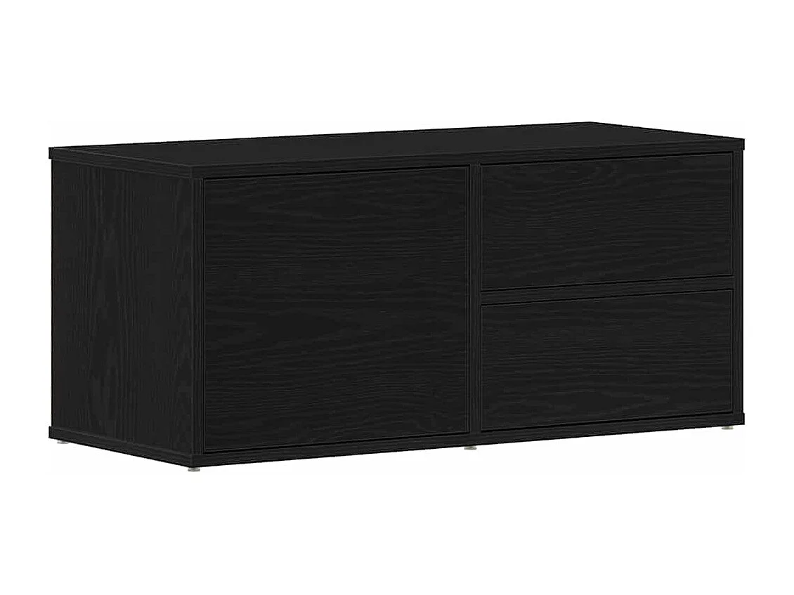 Mueble TV | Soporte de TV Negro 80 x 34 x 35.5 cm Madera contrachapada