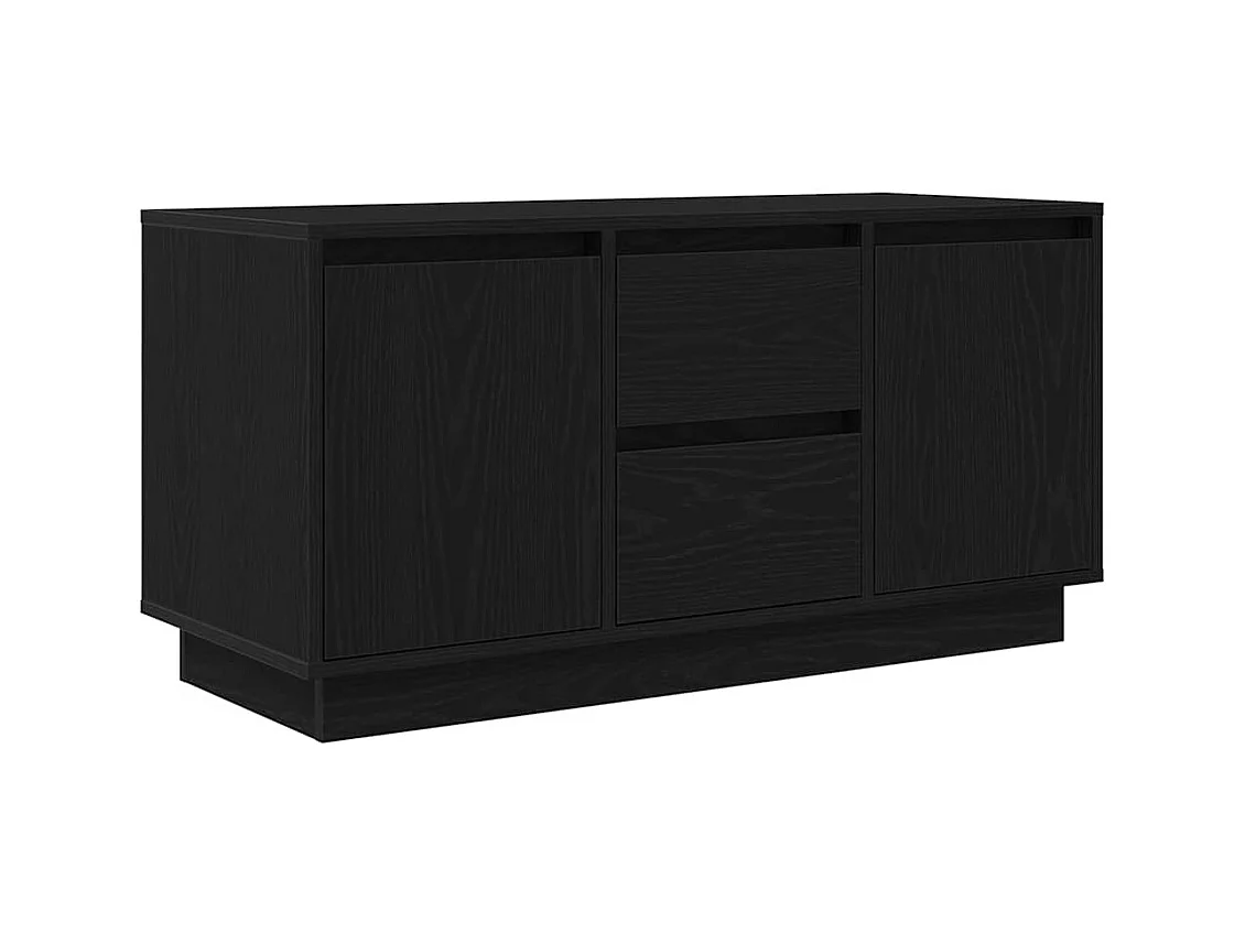 Mueble de TV | Mueble de salón con luces LED roble negro 100x41x50 cm