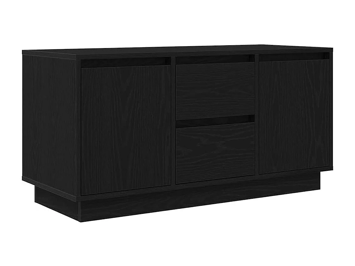 Mueble de TV | Mueble de salón con luces LED roble negro 100x41x50 cm