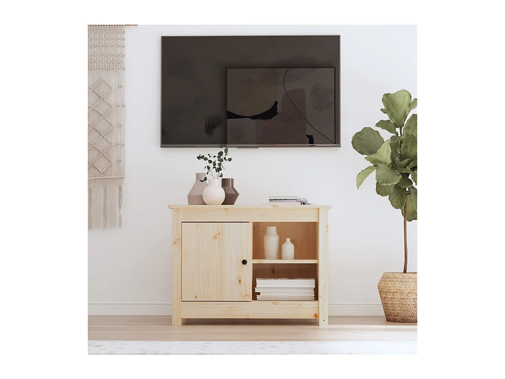 Mueble de TV | Mueble de salón de madera maciza de pino 70x36,5x52 cm