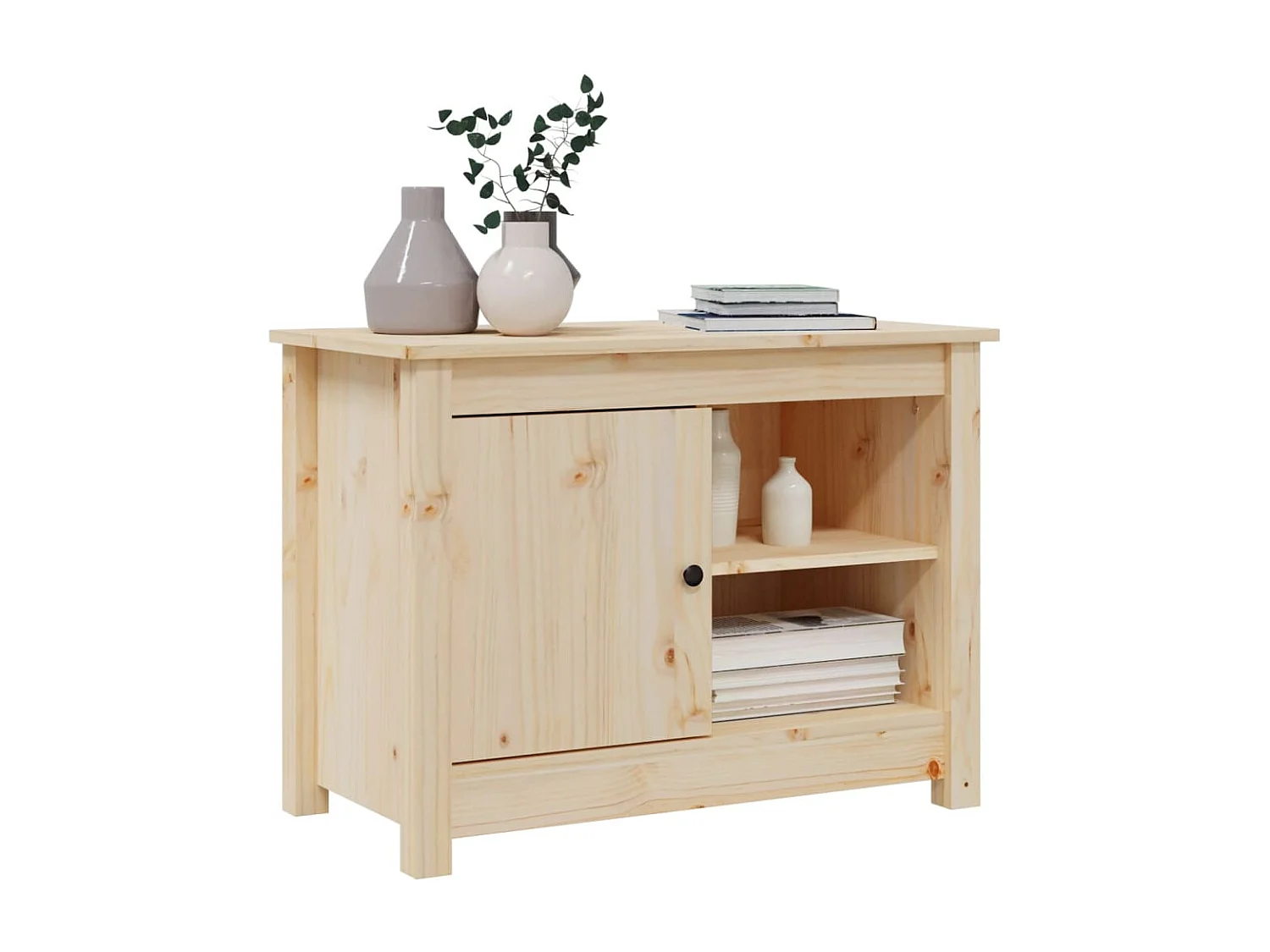 Mueble de TV | Mueble de salón de madera maciza de pino 70x36,5x52 cm
