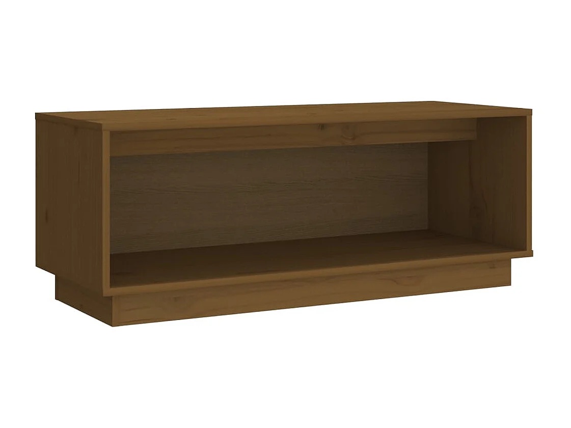 Meuble TV | Banc TV | Armoire TV Marron miel 90x35x35 cm Bois de pin massif
