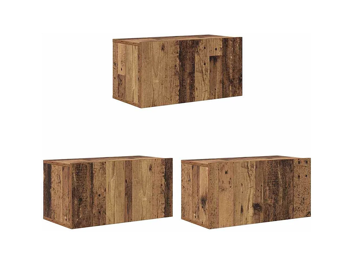 Tv-meubelset | Tv-Bank | TV-kast 8 pcs Oud hout 60 x 30 x 30.5 cm Bewerkt hout