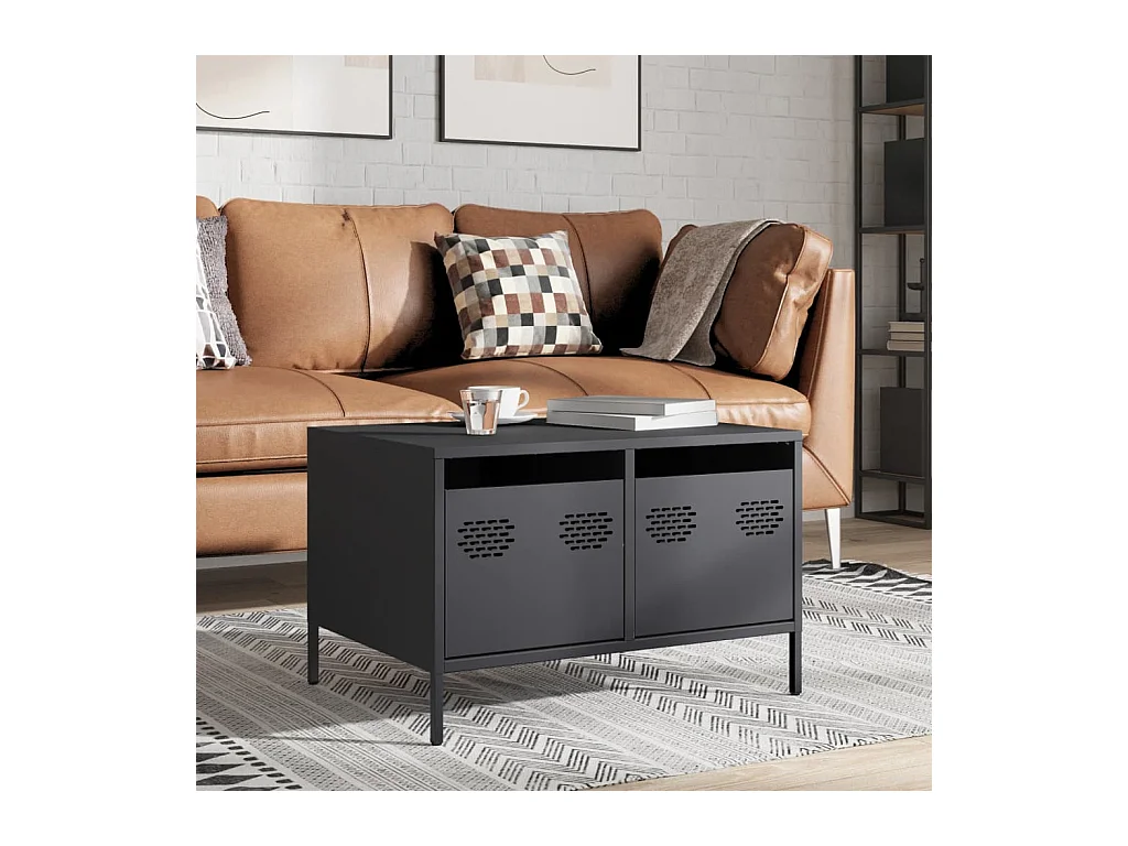 Mueble para TV  | Gabinete de TV |  Mueble de salón acero laminado en frío antracita 68x50x43,5 cm