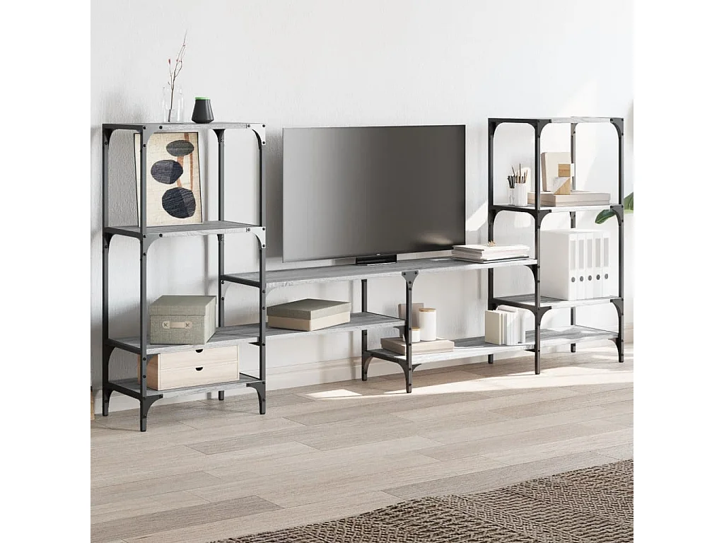 Meuble TV | Banc TV | Armoire TV sonoma gris 206,5x28,5x95 cm bois d'ingénierie