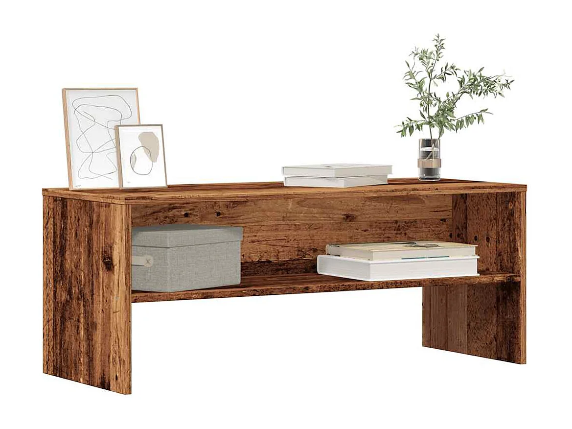 Meuble TV | Banc TV | Armoire TV vieux bois 100x40x40 cm bois d'ingénierie