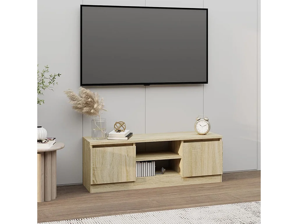 Meuble TV | Banc TV | Armoire TV avec porte Chêne sonoma 102x30x36 cm