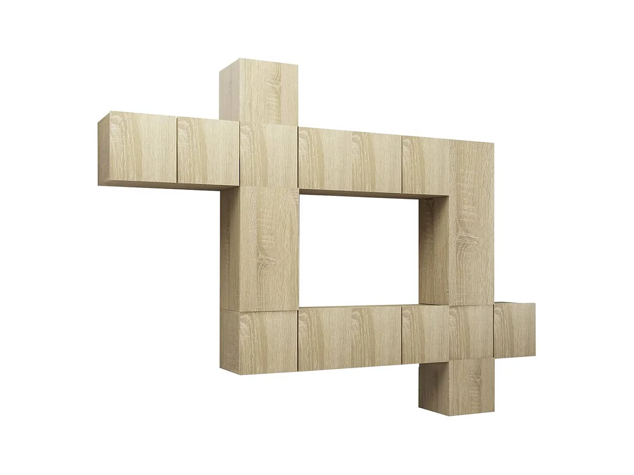 Set muebles de salón TV | Gabinetes de TV |  Muebles de TV 10 pzas madera ingeniería roble Sonoma