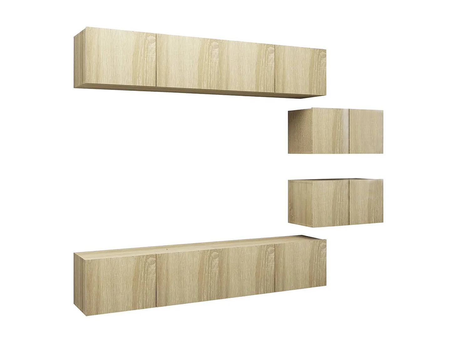 Ensemble de meuble TV | Banc TV | Armoire TV 6 pcs Chêne sonoma Bois d'ingénierie