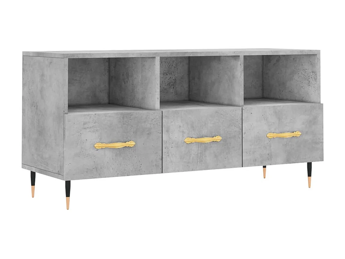Mueble de TV | Mueble de salón madera de ingeniería gris hormigón 102x36x50 cm