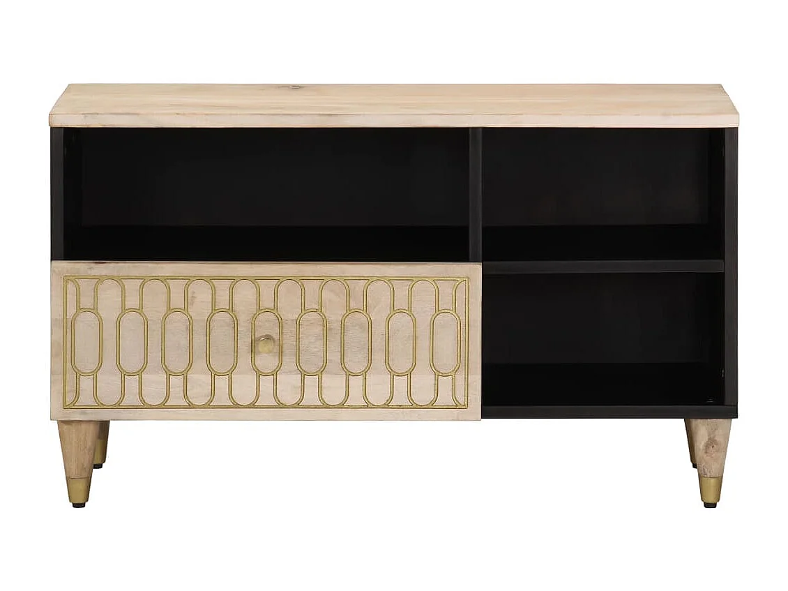 Meuble TV | Banc TV | Armoire TV 80x33x46 cm bois massif de manguier