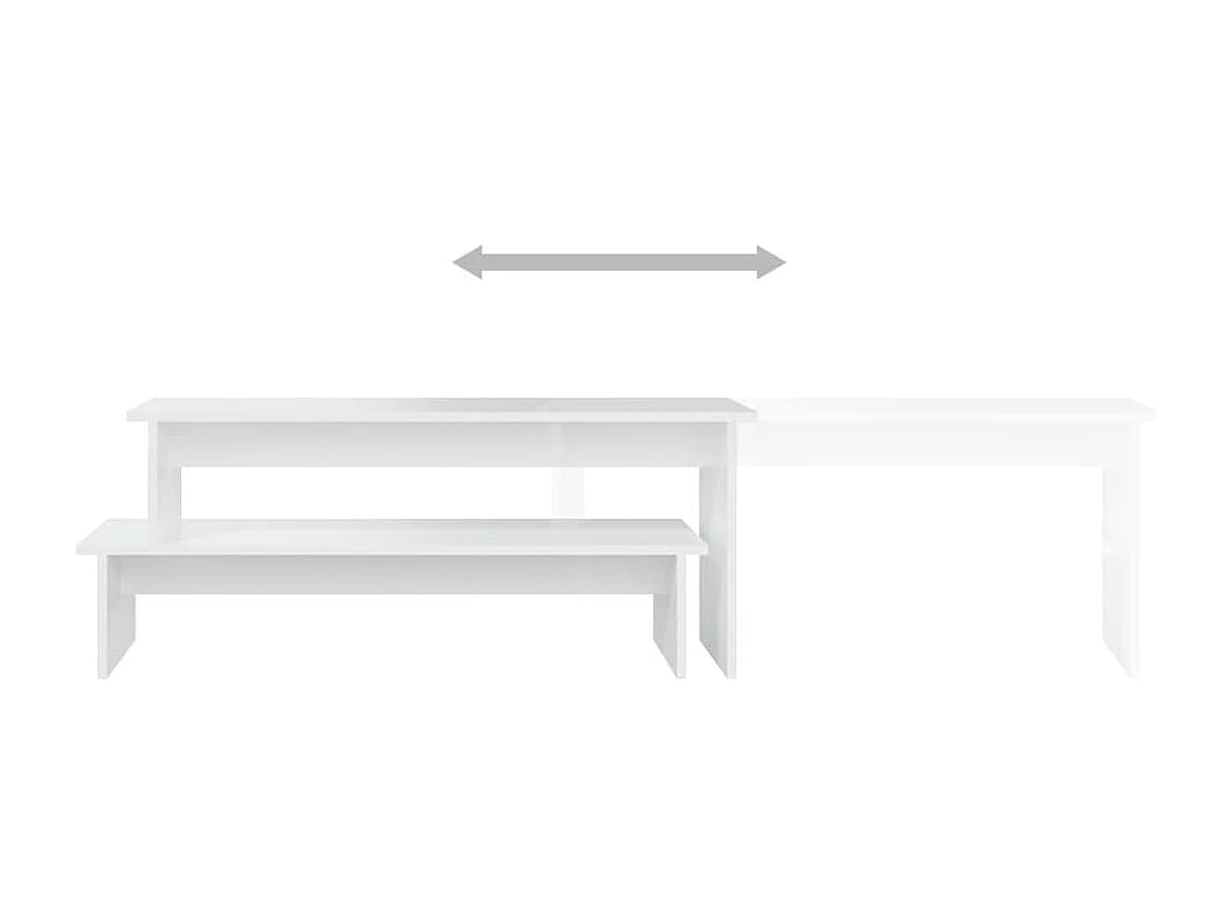 Meuble TV | Banc TV | Armoire TV Blanc 180x30x43 cm Aggloméré