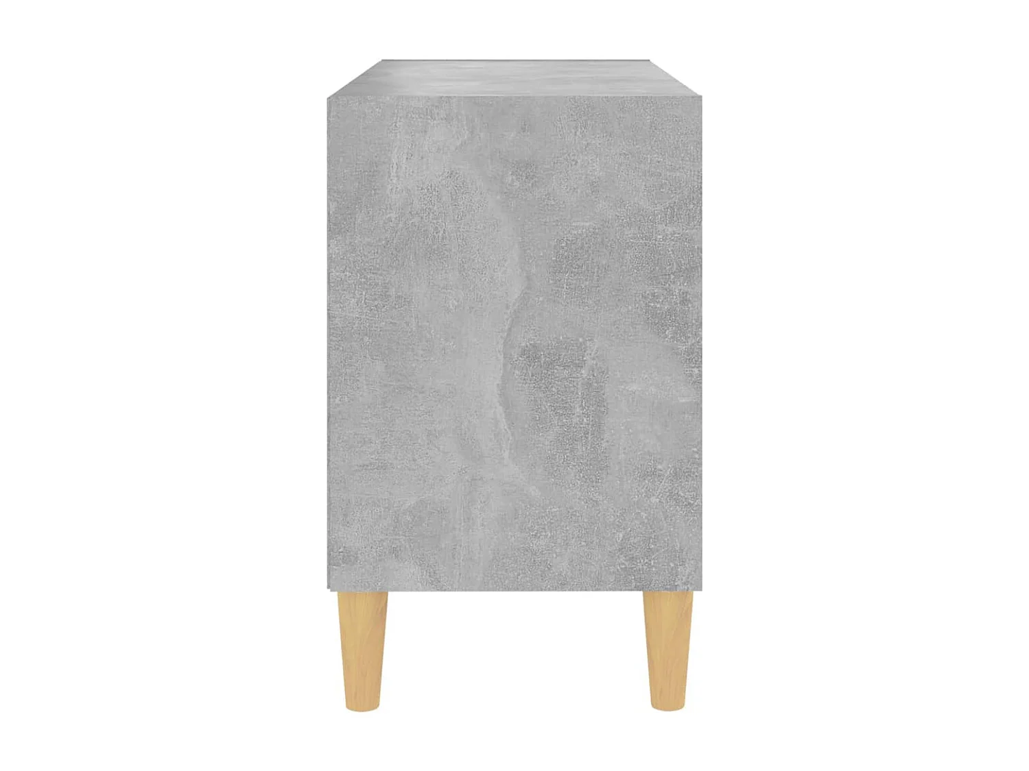 Mueble de TV | Mueble de salón patas de madera maciza gris hormigón 69,5x30x50 cm