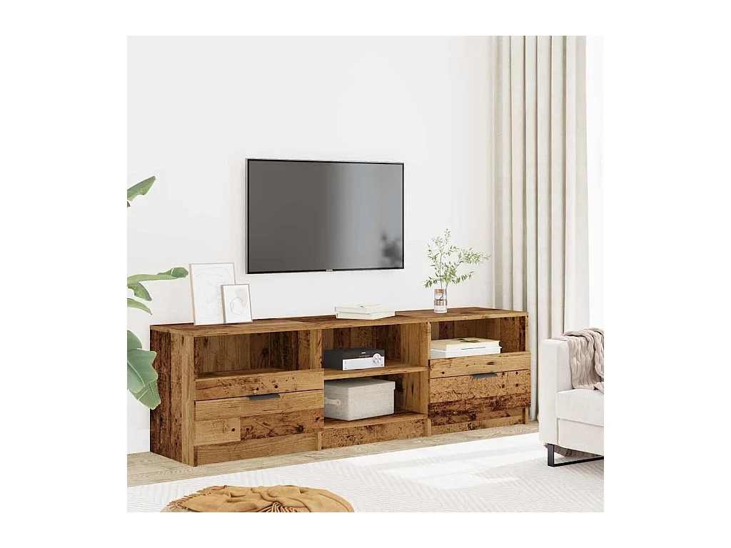 Mueble de TV | Mueble de salón madera ingeniería madera envejecida 150x33,5x45cm