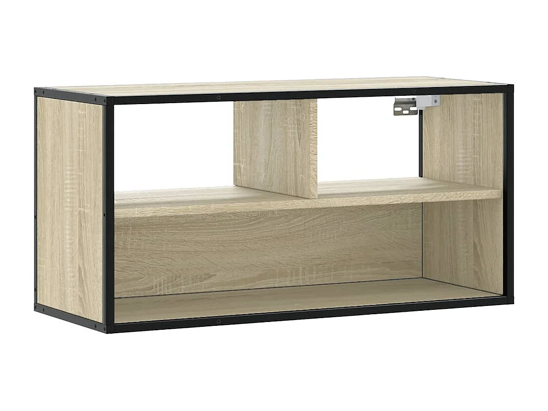 Tv-meubel | Tv-Bank | TV-kast80x31x39,5 cm bewerkt hout metaal sonoma eikenkleurig
