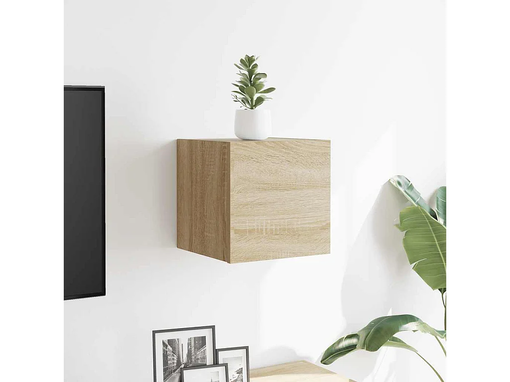 Mueble TV | Mueble de salón de pared roble Sonoma 30,5x30x30 cm