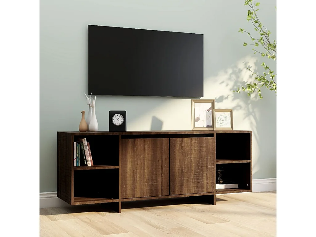 Meuble TV | Banc TV | Armoire TV chêne marron 130x35x50 cm bois d'ingénierie