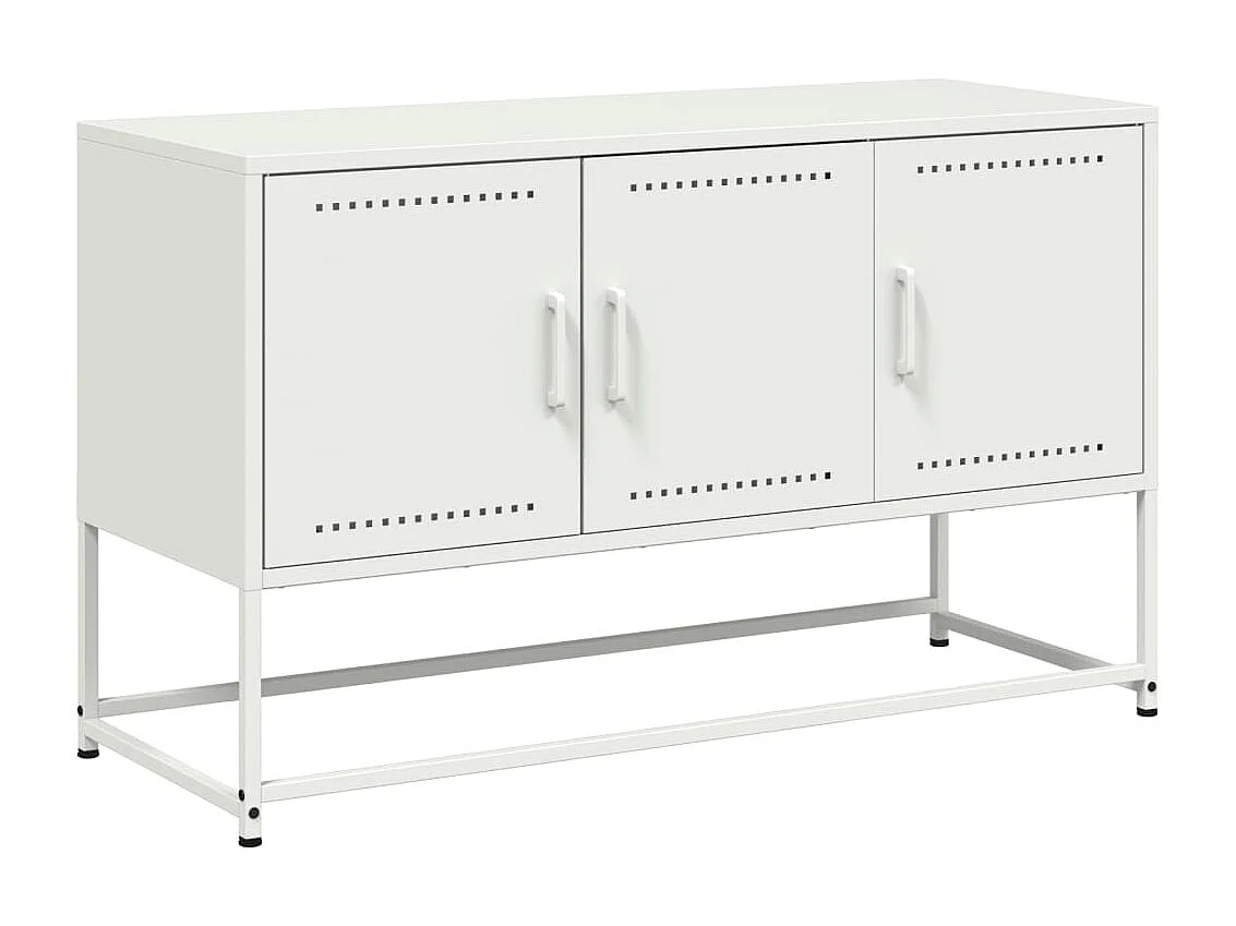 Tv-meubel | Tv-Bank | TV-kast100,5x39x60,5 cm staal wit