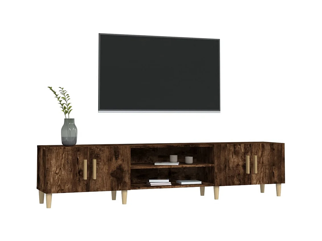 Mueble para TV  | Gabinete de TV |  Mueble de salón madera contrachapada roble ahumado 180x31,5x40cm