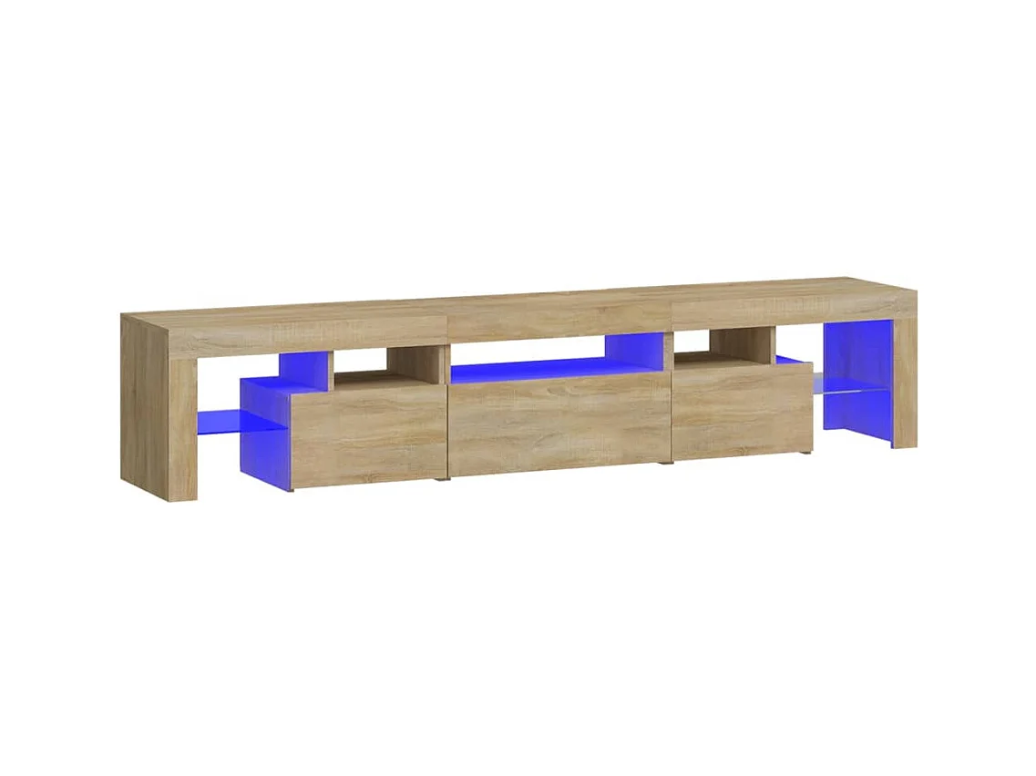 Mueble de TV | Mueble de salón con luces LED roble Sonoma 200x36,5x40 cm