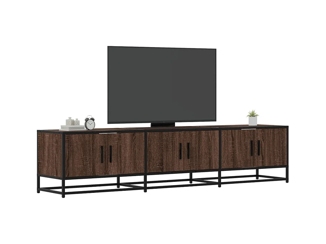 Mueble para TV  | Gabinete de TV |  Mueble de salón madera de ingeniería roble marrón 180x35x41 cm