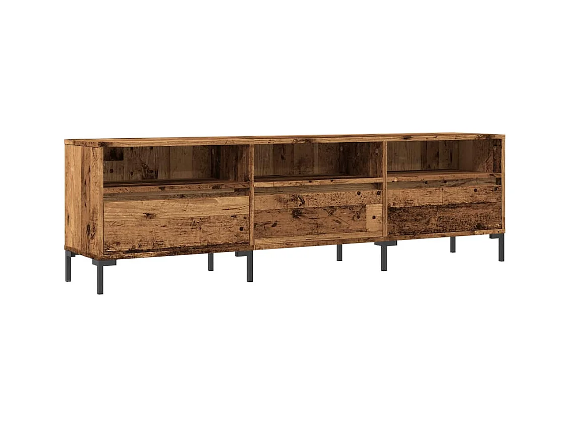 Tv-meubel | Tv-Bank | TV-kast150x30x44,5 cm bewerkt hout oud houtkleurig