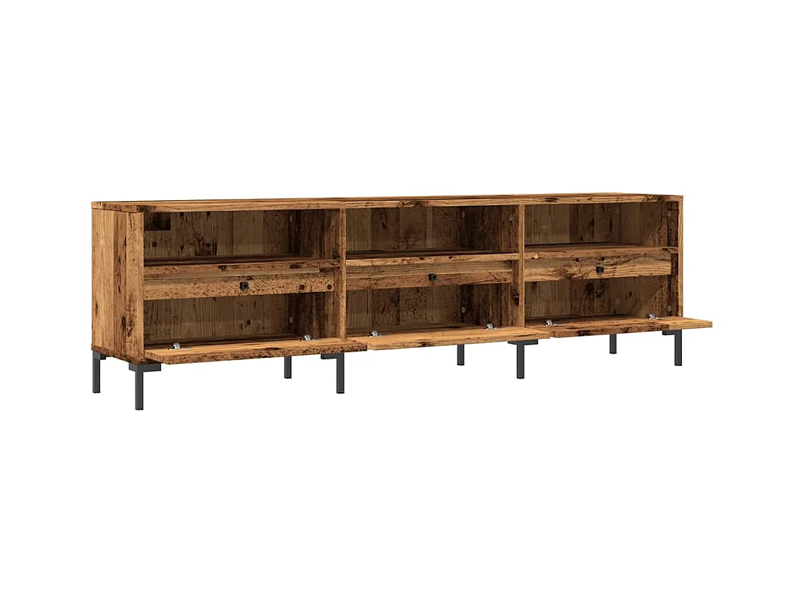 Tv-meubel | Tv-Bank | TV-kast150x30x44,5 cm bewerkt hout oud houtkleurig