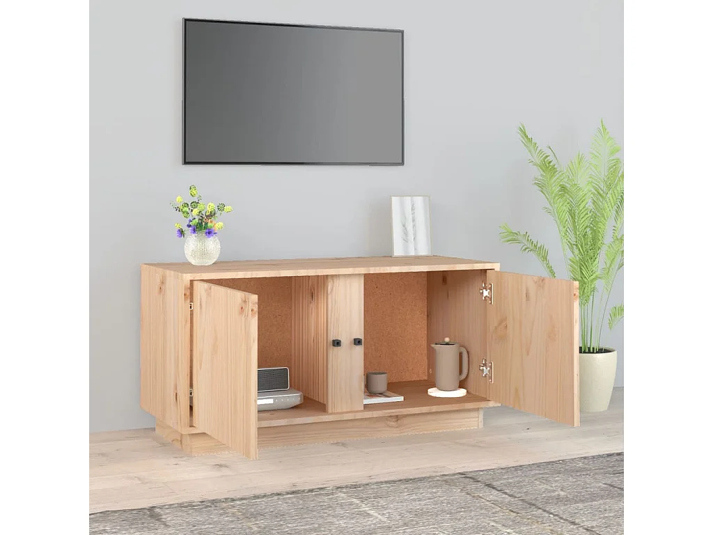 Mueble de TV | Mueble de salón de madera maciza de pino 80x35x40,5 cm
