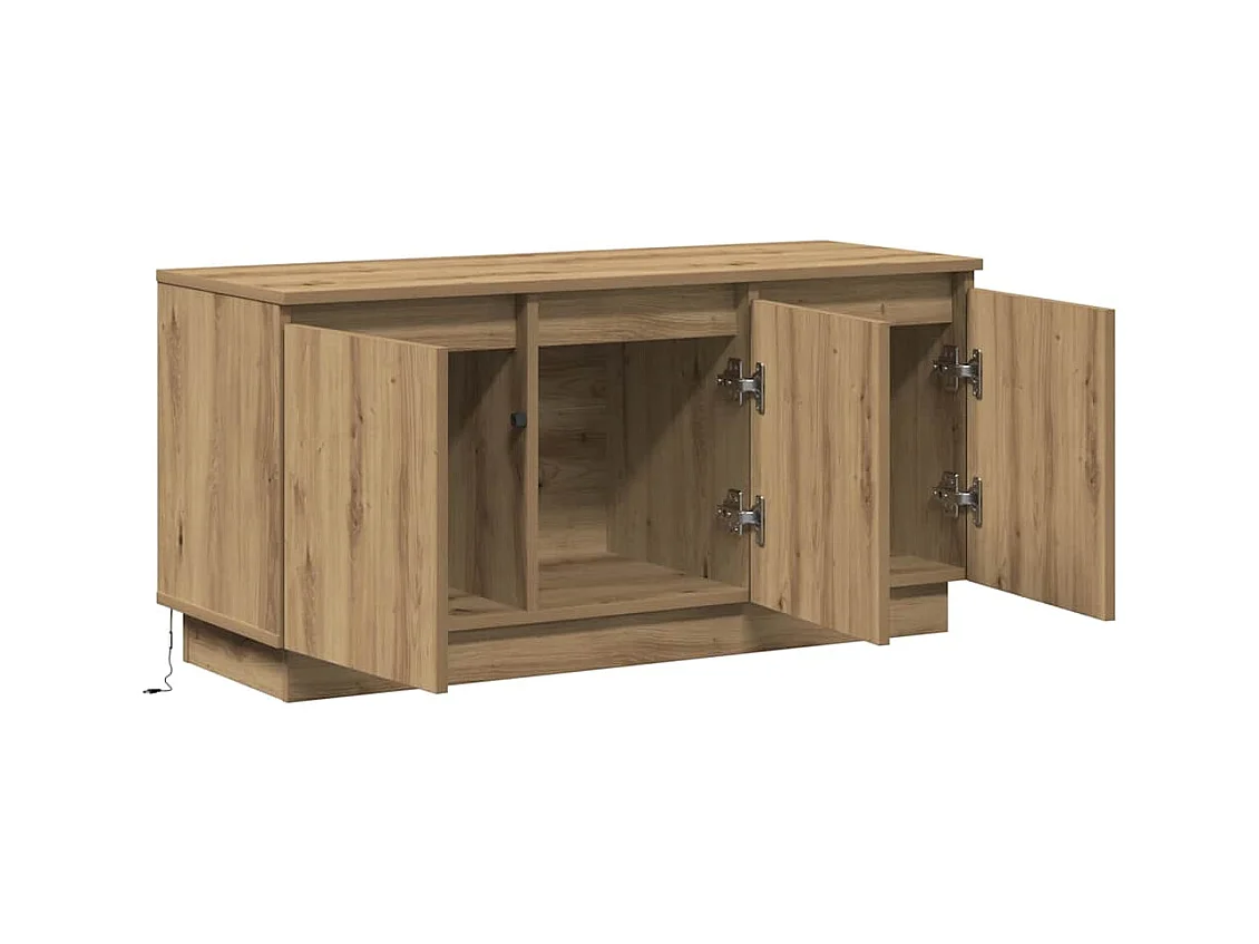 Meuble TV | Banc TV | Armoire TV Chêne artisanal 100x38x49 cm Bois d'ingénierie