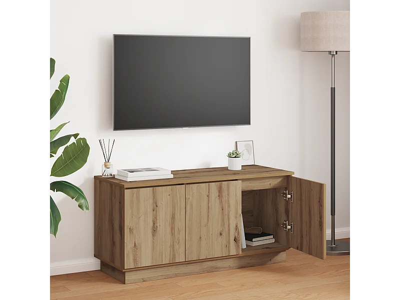 TV-kast | Tv-meubel | Tv-Bank Artisan Eiken 100x38x49 cm Bewerkt Hout