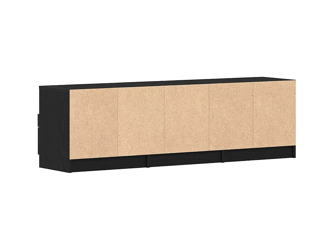 Tv-meubel | Tv-Bank | TV-kast150x33,5x45 cm bewerkt hout zwart eikenkleurig