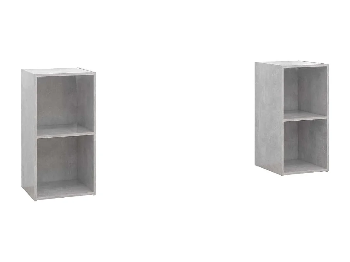 Meubles TV | Bancs TV | Armoires TV 2 pcs Gris béton 72x35x36,5 cm Bois d'ingénierie
