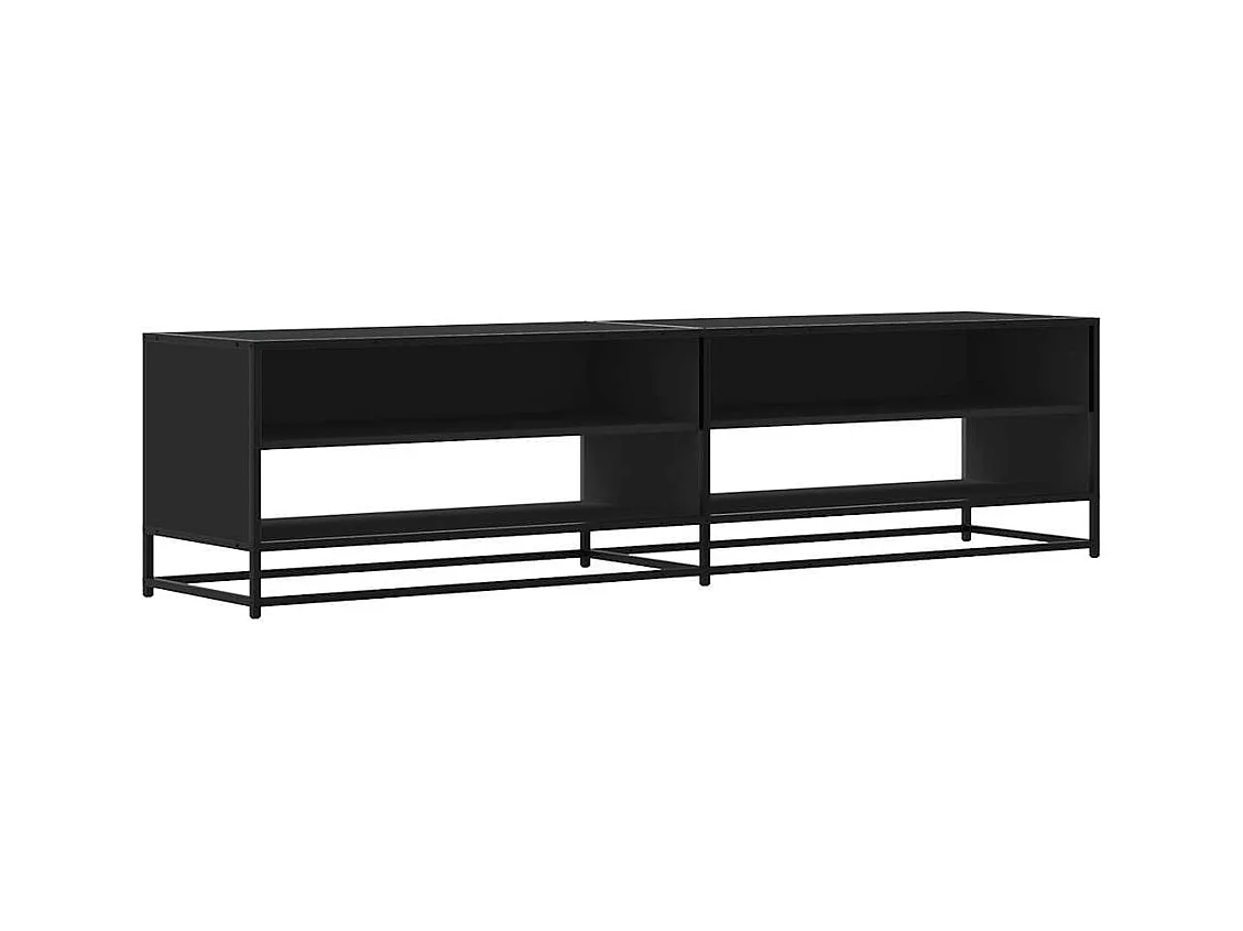 Mueble de TV | Mueble de salón madera de ingeniería negro 180,5x40x46 cm