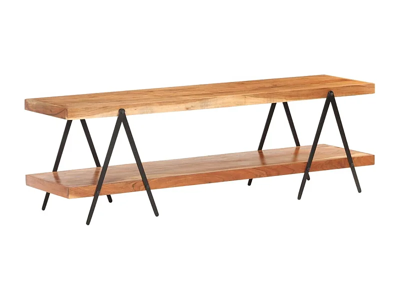 Mueble para TV  | Gabinete de TV |  Mueble de salón de madera maciza de acacia 160x40x50 cm