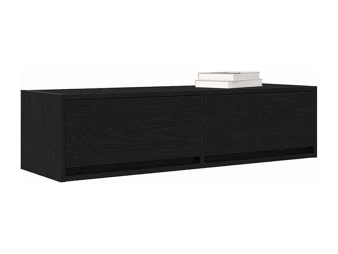 Gabinete de TV | Mueble de TV | Mueble de salón con cajón Roble negro 100 x 31 x 25.5 cm