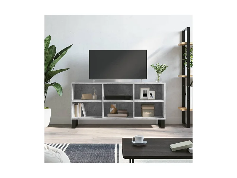 Mueble de TV | Mueble de salón madera de ingeniería gris hormigón 103,5x30x50 cm