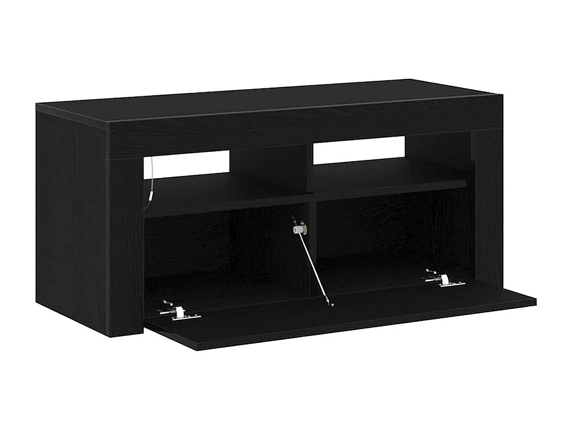 Gabinete de TV | Mueble de TV | Mueble de salón Negro 90 x 35 x 40 cm Madera contrachapada