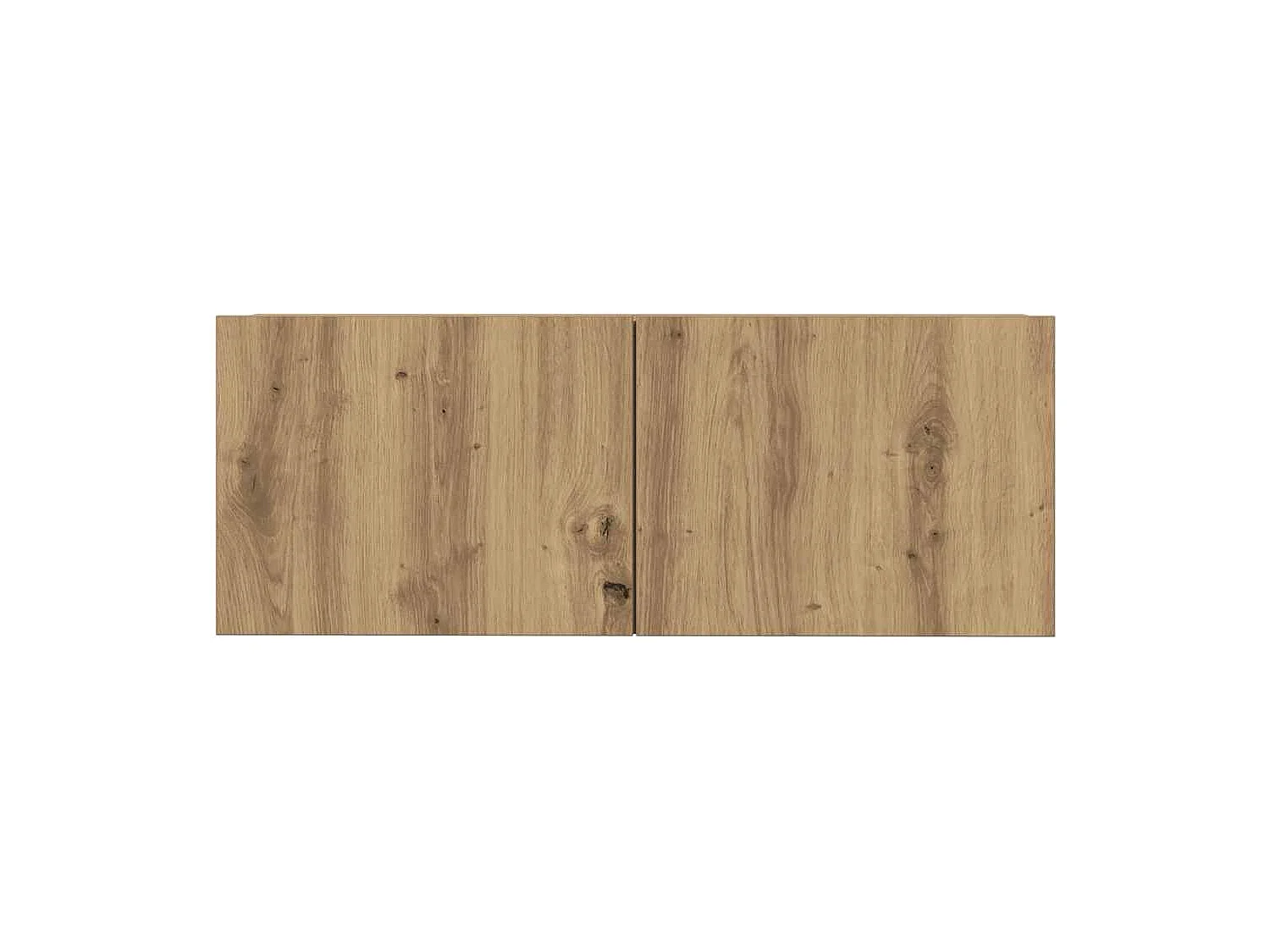 4-delig Tv-meubelset | Tv-Bank | TV-kast wandmontage bewerkt hout artisanaal eiken