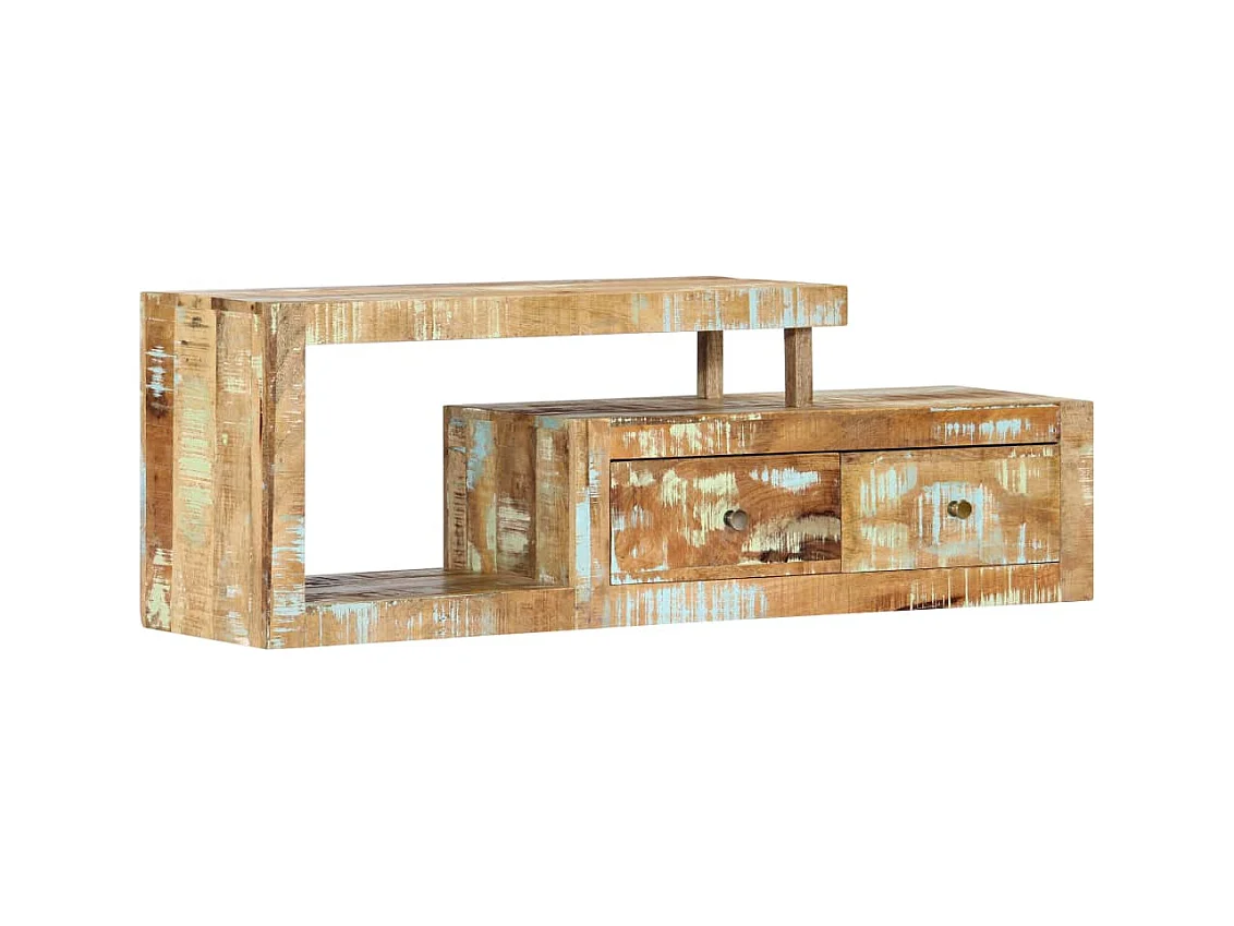 Mueble para TV  | Gabinete de TV |  Mueble de salón de madera maciza reciclada 120x30x40 cm