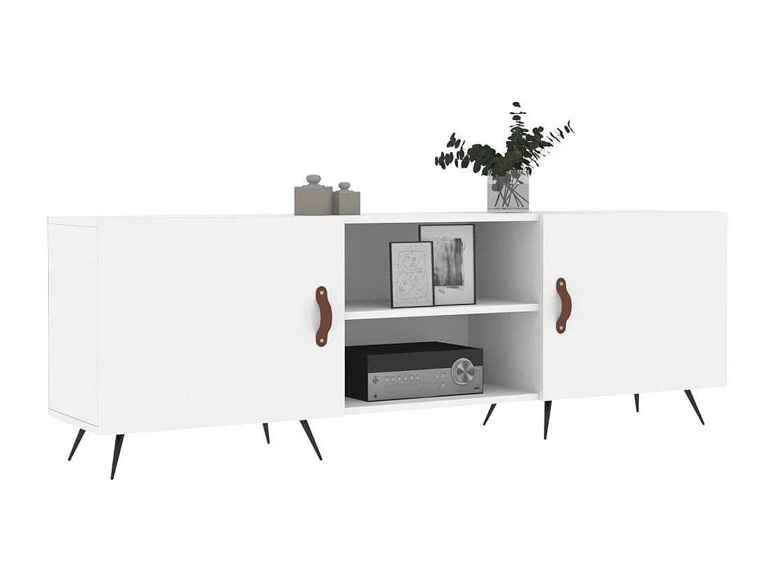 Meuble TV | Banc TV | Armoire TV blanc 150x30x50 cm bois d'ingénierie