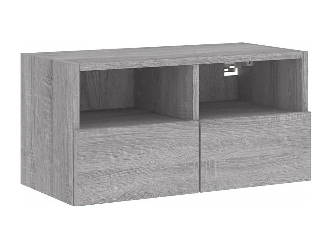 Mueble de pared TV | Gabinete de TV | Mueble de salón madera de ingeniería Sonoma gris 60x30x30 cm