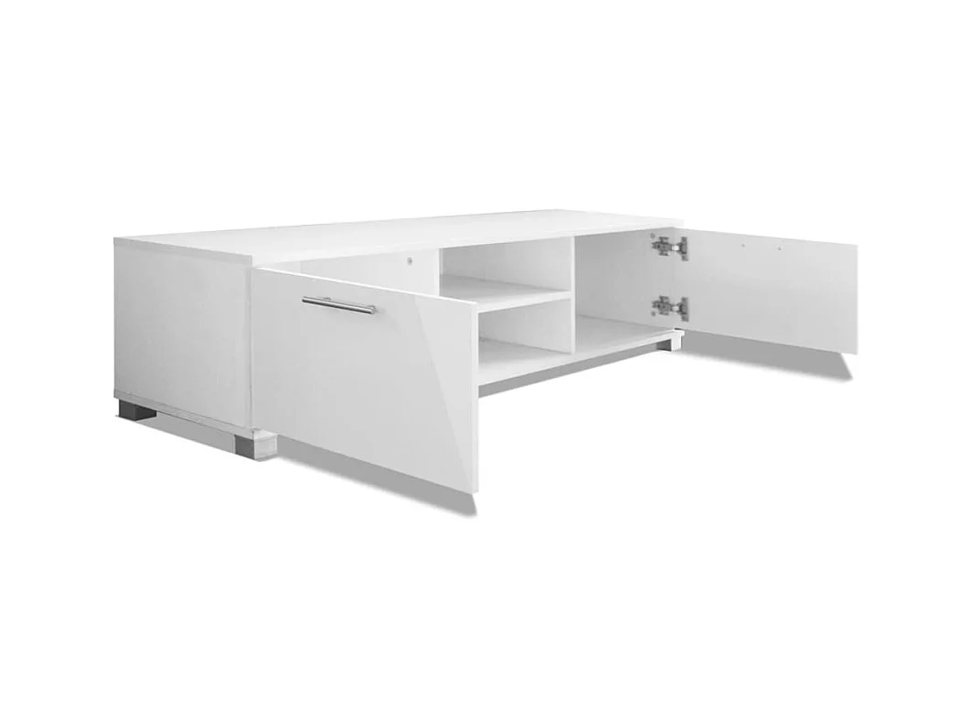 Mueble para TV  | Gabinete de TV |  Mueble de salón blanco brillante 120x40,5x35 cm