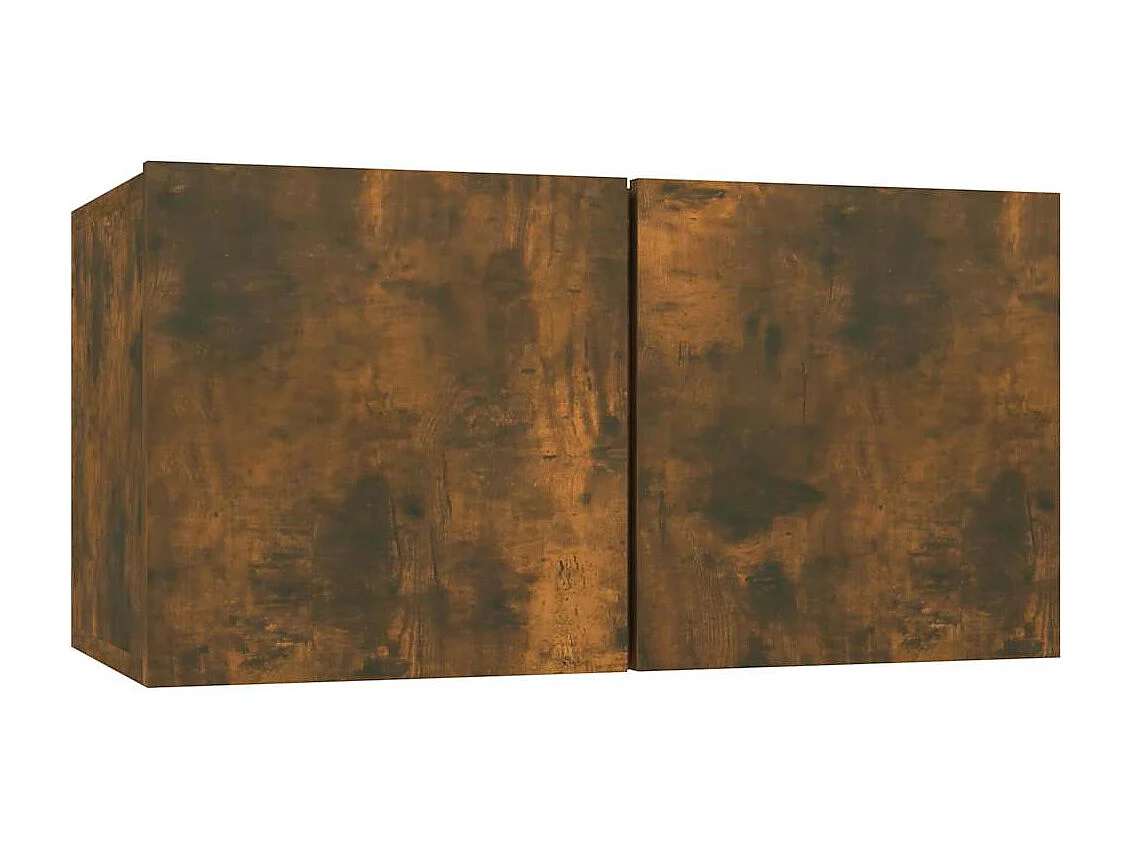 Ensemble de meuble TV | Banc TV | Armoire TV suspendu 3 pièces en chêne fumé 60x30x30 cm