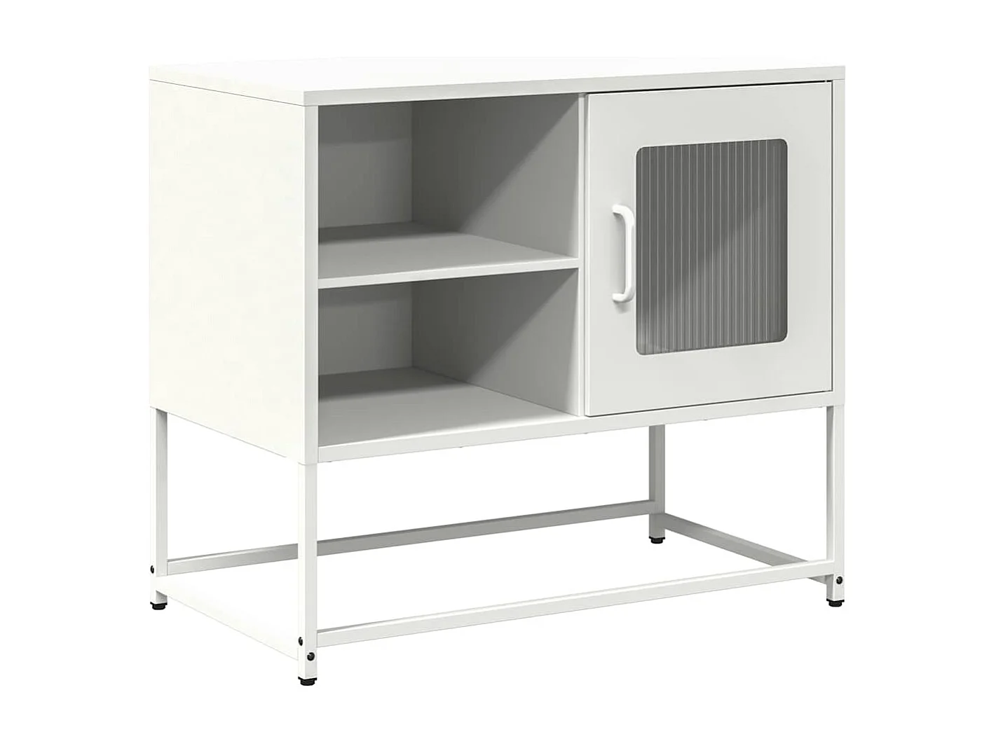 Mueble para TV  | Gabinete de TV |  Mueble de salón de acero blanco 68x39x60,5 cm