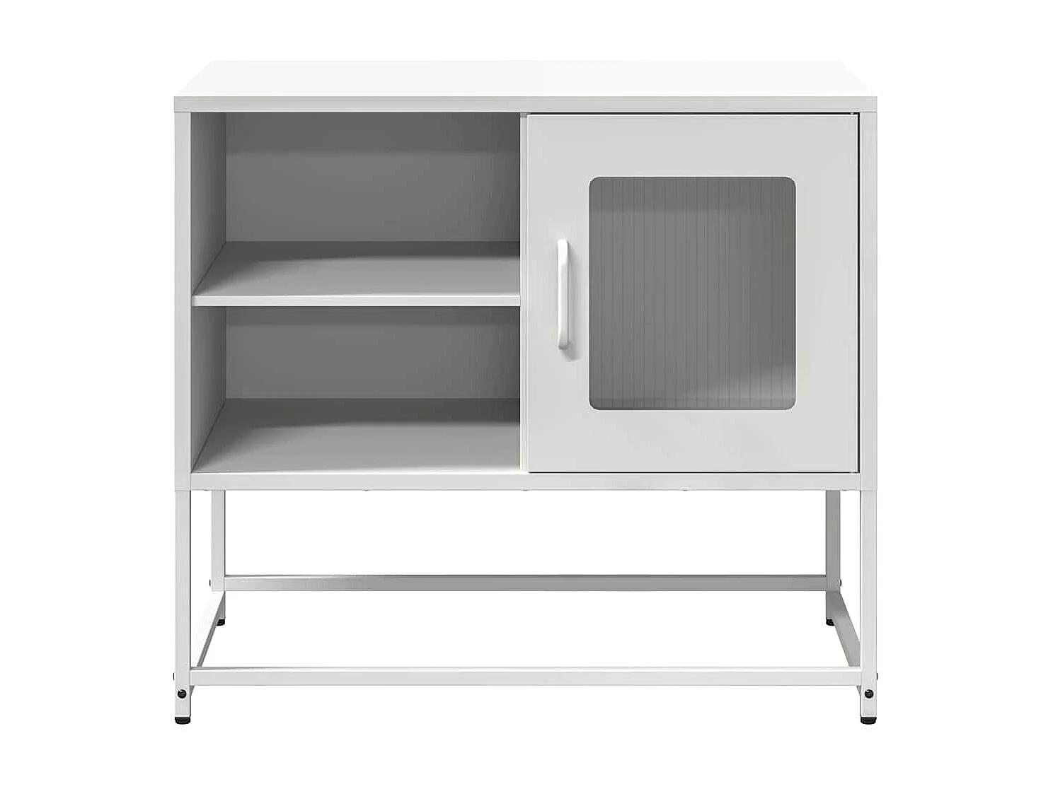 Mueble para TV  | Gabinete de TV |  Mueble de salón de acero blanco 68x39x60,5 cm