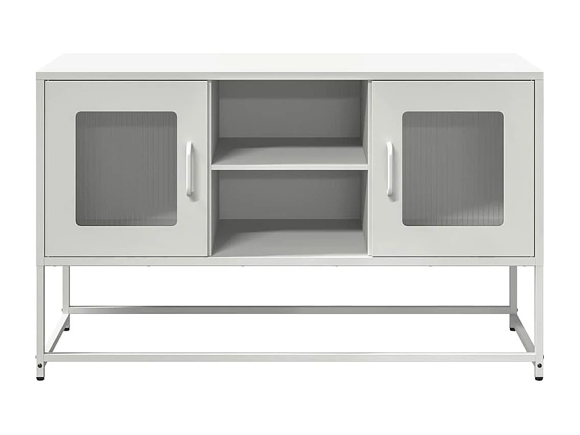 Mueble para TV  | Gabinete de TV |  Mueble de salón de acero blanco 100,5x39x60,5 cm