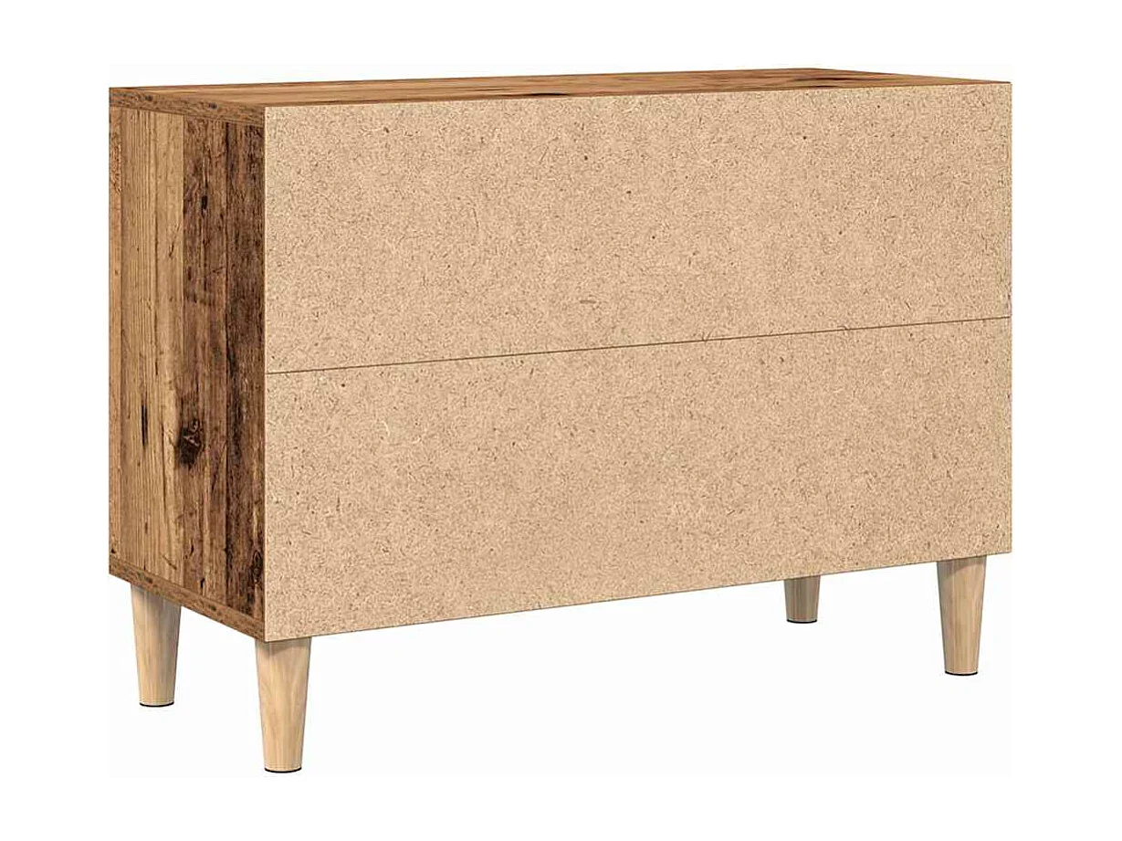 Tv-meubel | Tv-Bank | TV-kastmet houten poot 69,5x30x50 cm oud houtkleurig