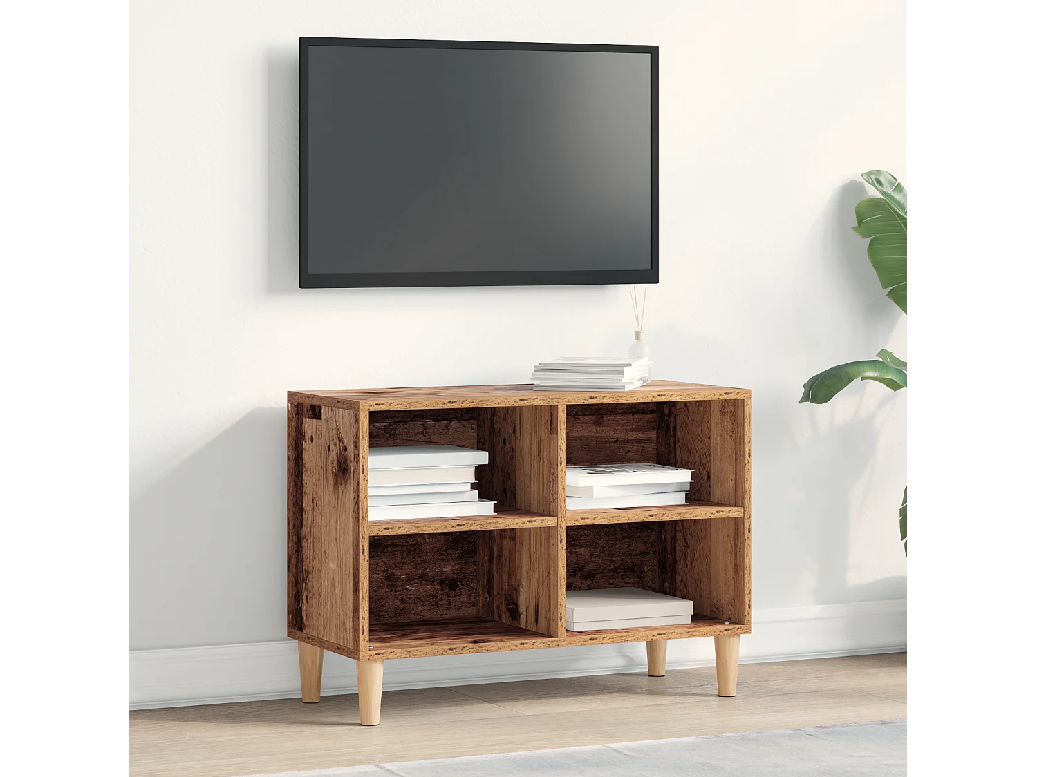 Gabinete de TV | Mueble de TV | Mueble de salón Marrón 69.5 x 30 x 50 cm Madera contrachapada