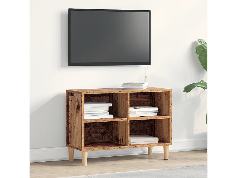Cabinet TV | Banc TV | Armoire TV avec pieds en bois ancien 69,5x30x50 cm