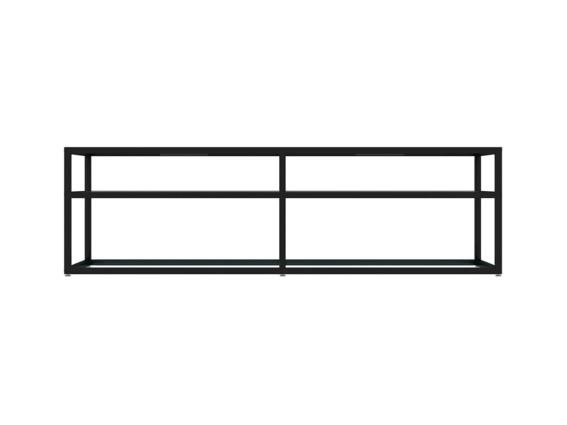 Mueble de TV | Mueble de salón vidrio templado color mármol blanco 140x40x40,5 cm